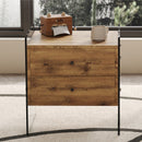 Double Drawer Bedside Table - Wood