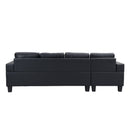 Modern Sectional Sofa Set With Chaise Lounge And Cup Holder