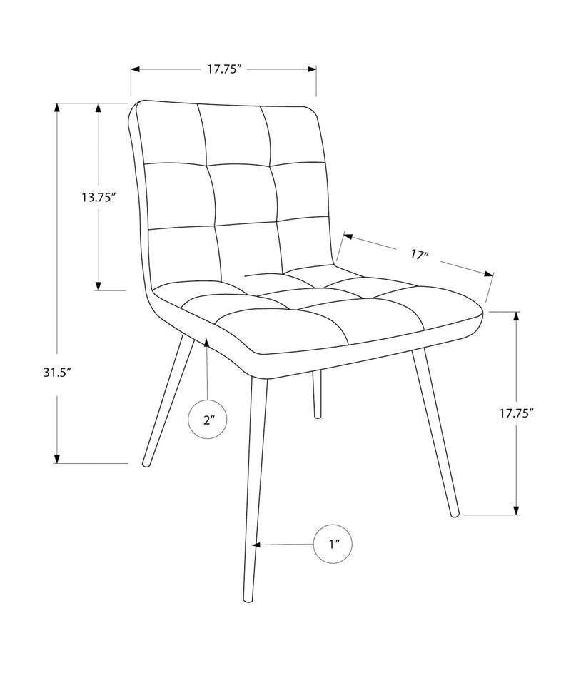 Side Upholstered Dining Chair For Dining Room, Contemporary & Modern (Set of 2)