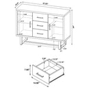 Abelardo - 3-Drawer Engineered Wood Cabinet - Weathered Oak