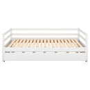 Twin or Double Twin Daybed with Trundle,White