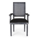 Elegant French Country Style Dining Chair With Cane Backrest