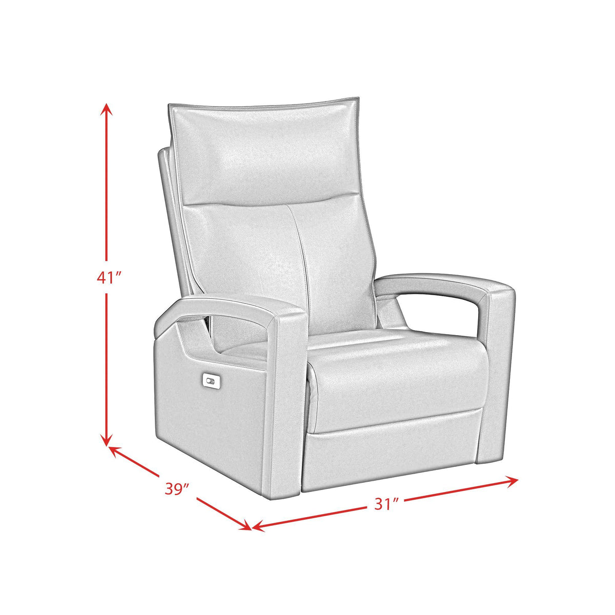 Eco P1 Recliner With Glider And Swivel in Beige by Elements International, view 12