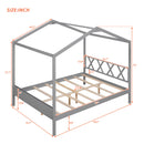 Full Size Wood House Bed with Storage Space, Gray (OLD SKU :LP000002AAE)