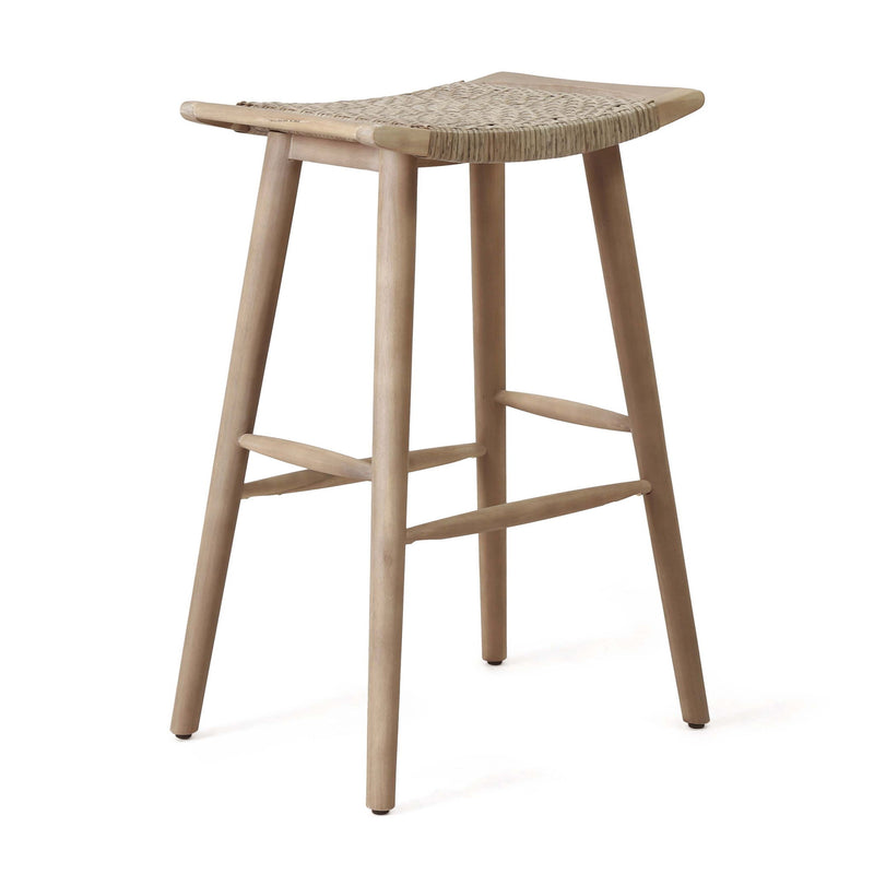 Pulaski - Rustic Style Outdoor Barstools Set With Faux Rattan Seating - Light Multi Brown