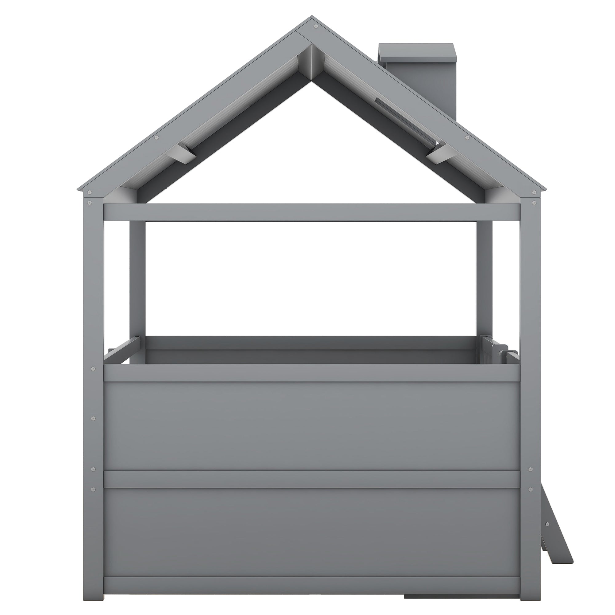 Full Size Wood Bed House Bed Frame,Gray - Atlantic Fine Furniture Melbourne FL