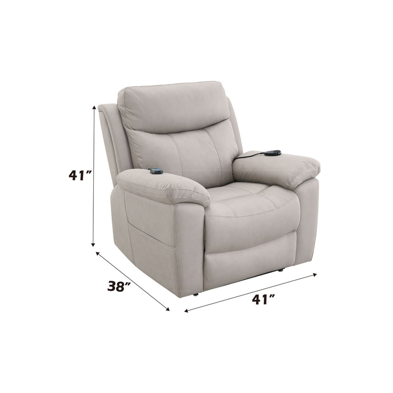 Chriki - Polished Microfiber Power Motion Recliner With Lift Heating Massage Chair