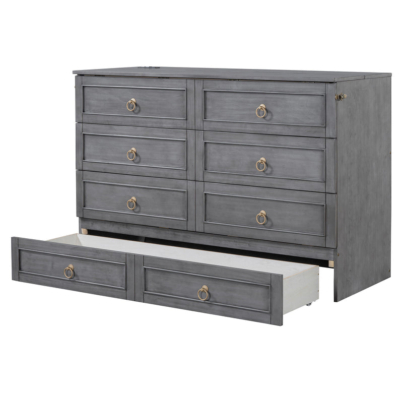 Murphy Bed With Large Drawers And Stylish Design