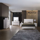 Naima II - Nightstand - White High Gloss - Atlantic Fine Furniture Inc