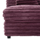 Plush Oversized Double Chaise Lounge Sofa Bed With USB Ports And Cup Holders