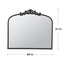 Arch Mirror, Baroque Inspired Wall Decor For Bathroom, Bedroom, Living Room