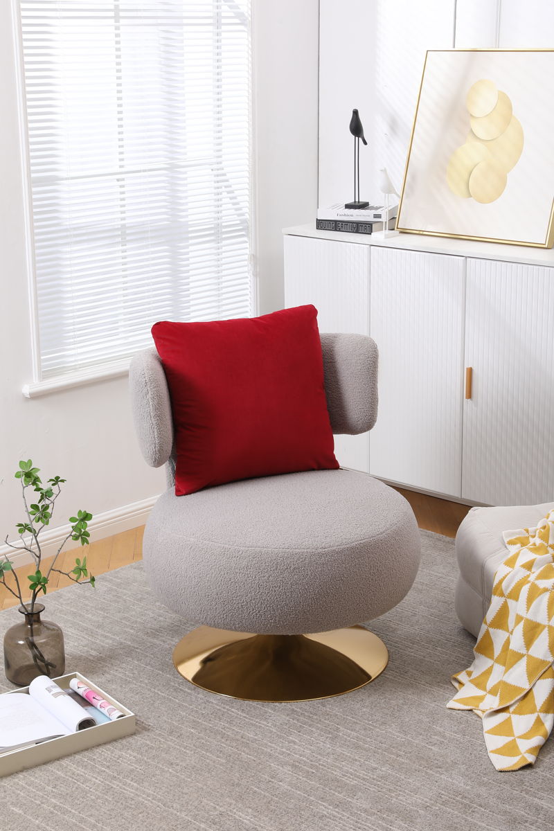 Swivel Accent Chair Armchair, Round Barrel Chair For Living Room Bedroom