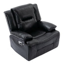 360° Swivel And Rocking Home Theater Recliner Manual Recliner Chair With A LED Light Strip For Living Room