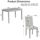 Dining Table Set With Crystal Decoration And Upholstered Chairs