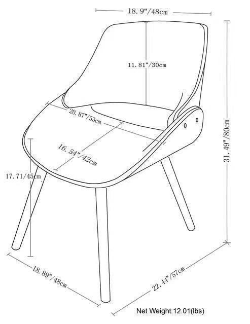 Malden - Mid Century Modern Bentwood Dining Chair