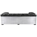 Brancaster - Sofa - Black Top Grain Leather & Aluminum