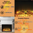 Nysa - Fireplace - Mirrored & Faux Crystals - 42" - Atlantic Fine Furniture Inc