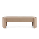Simple Long Ottoman Bench - Light Camel