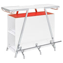 Araceli - Freestanding LED Home Bar Cabinet - White High Gloss - Atlantic Fine Furniture Inc