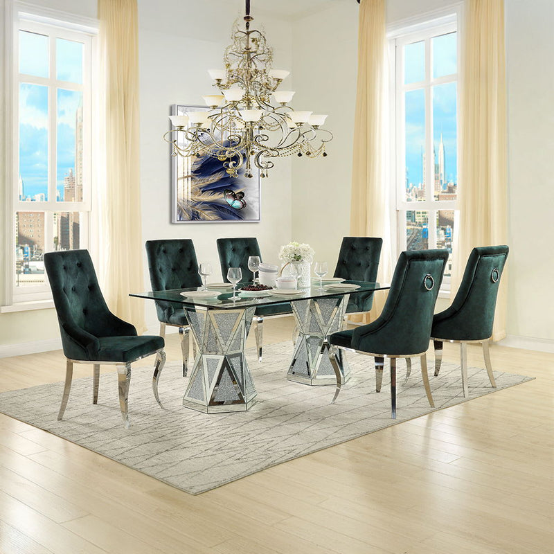 Noralie - Dining Table - Mirrored - Glass