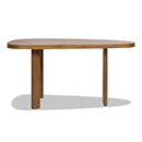 Melvin - Modern Oak Oblong Oval Console Desk - Cafe Brown Oak