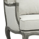 Tania - Chair - Cream Linen & Brown Finish - Atlantic Fine Furniture Inc