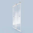 Frameless Double Sliding Soft-Close Shower Door, 3 / 8" (10Mm) Thick SGCC Tempered Glass Door, Matte