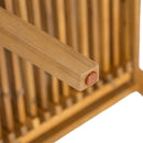 Outdoor Dining Table With Slatted Top, Ideal For Patio