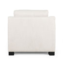 Nightowl - Upholstered Club Chair With Sloped Arms And Wood Legs - Beige