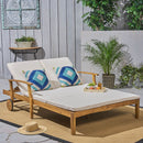 Etherealize - Outdoor Adjustable Double Chaise Lounge With Water Resistant Cushions