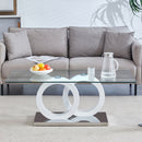 Contemporary Style Glass Top Coffee Table