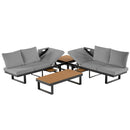 Outdoor Sectional Sofa Set With Adjustable Reclining Seats