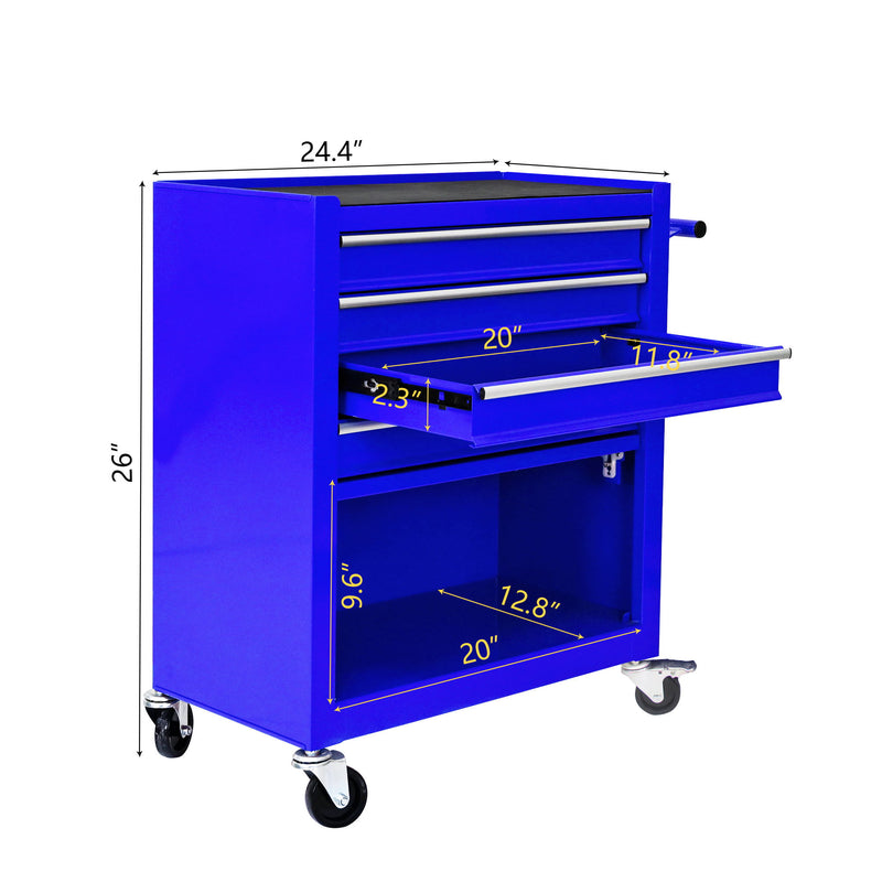 4 Drawers Multifunctional Tool Cart With Wheels