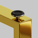 Modern Minimalist Rectangular Dining Table With Tempered Glass Top