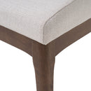 5 Piece Dining Set With 4 Upholstered Chairs - Light Beige / Walnut