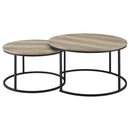 Lainey - 2 Piece Round Faux Marble Nesting Coffee Table