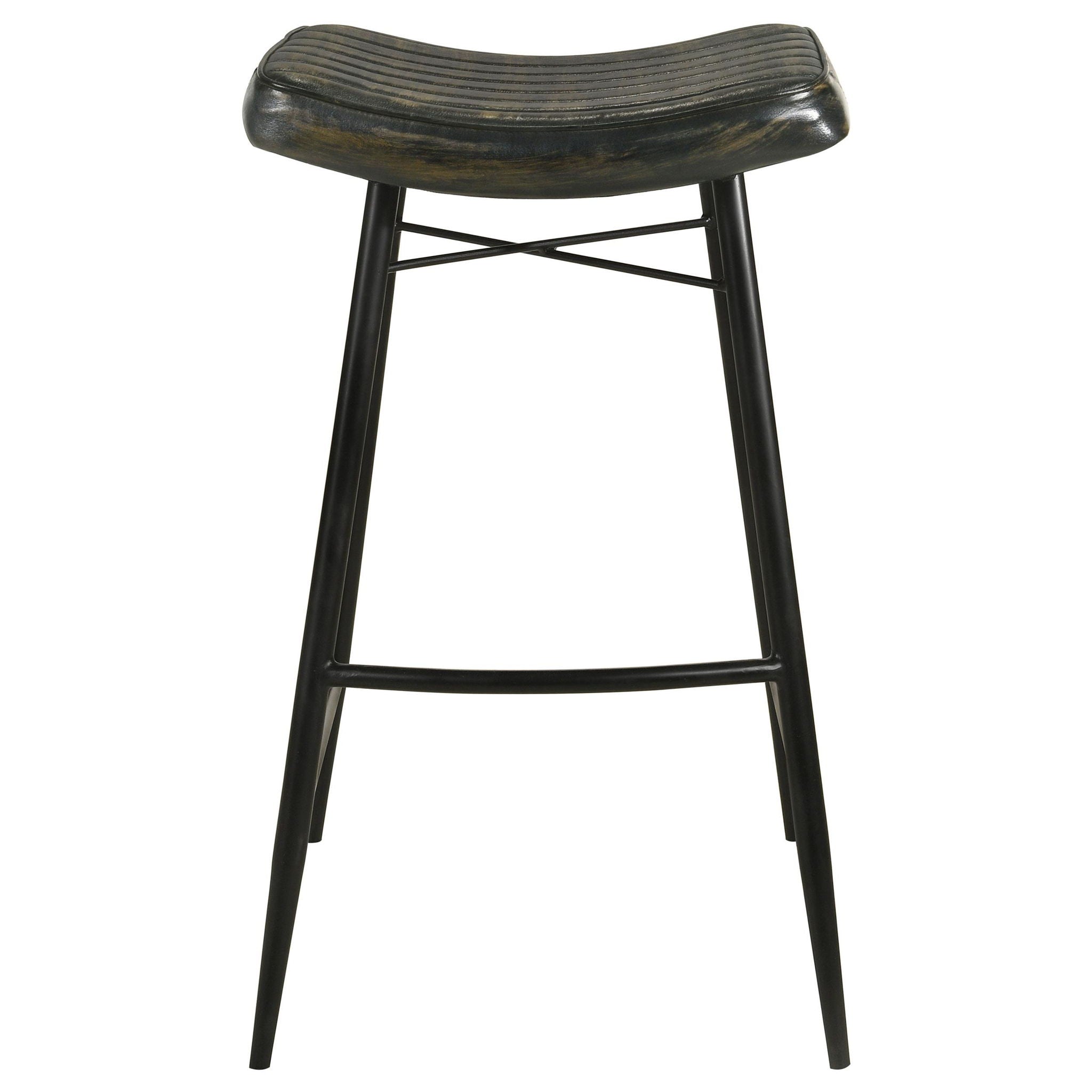 Bayu Leather Upholstered Bar Stool Espresso (Set of 2) - Atlantic Fine Furniture Melbourne FL
