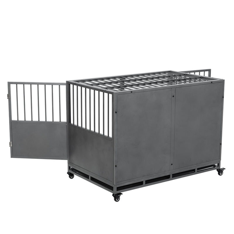 Heavy Duty Dog Crate - Silver Gray