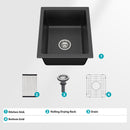 Quartz Composite Undermount Single Bowl Kitchen Sink