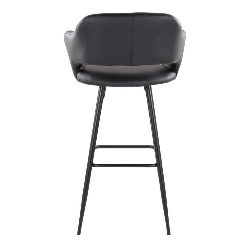 Margarite - Contemporary Fixed Height BarStool With Square Footrest (Set of 2)