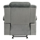Lesley - Motion Glider Recliner - Gray Corduroy & Velvet