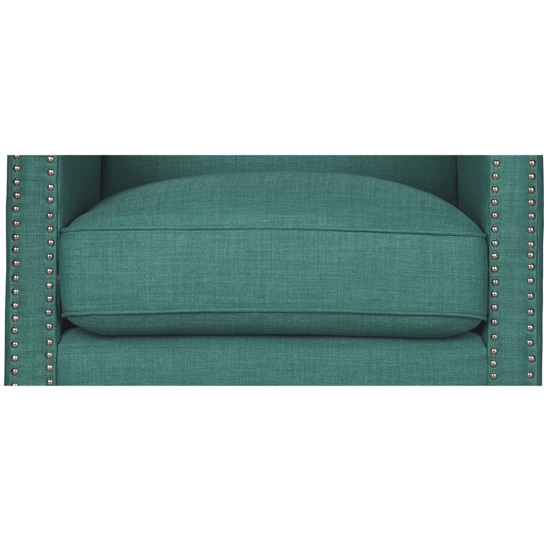 Erica - Chair With Chrome Nails Heirloom - Aqua / Teal