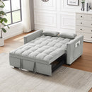 Modern Convertible Velvet Futon Loveseat With Sleeper Bed Function