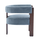 Modern Upholstered Accent Arm Chair With Barrel Back Design