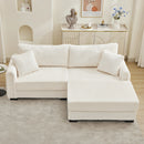 2 Seater L Shaped Chaise Sofa With Reversible Cushion, USB - C Charging Port, Storage Pocket, Convertible Left / Right Design