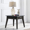 Zemocryss - End Table - Sintered Stone Top Marble Top & Dark Brown