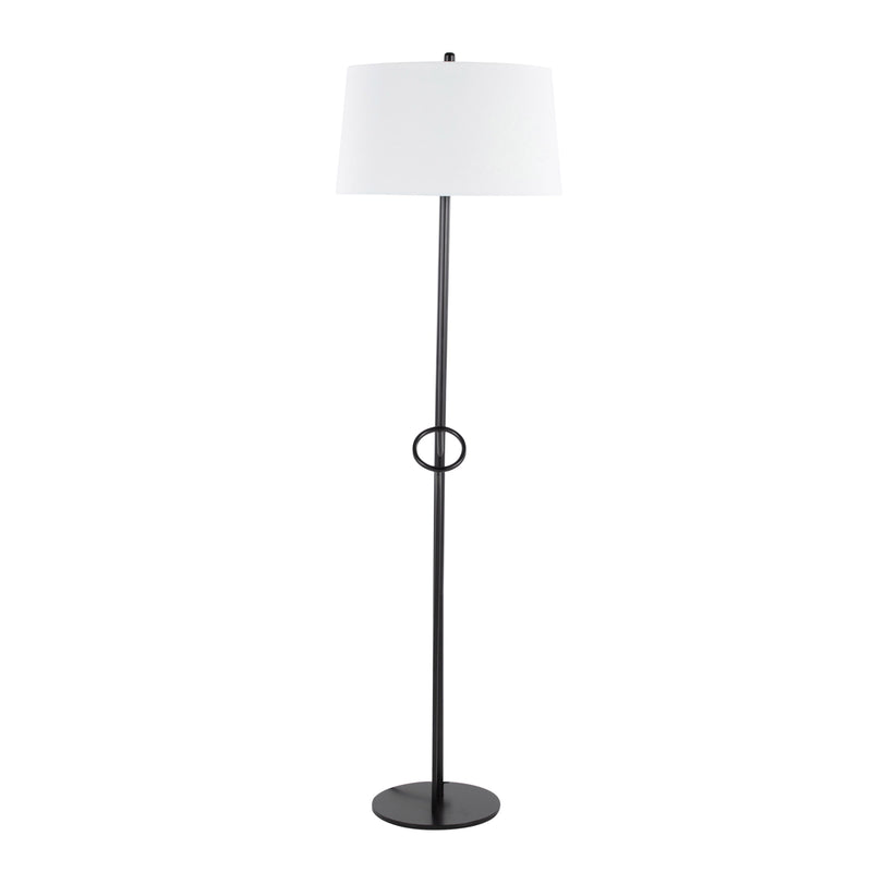 Shadow Contemporary Floor Lamp - Black / White