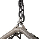 Marlin Hanging Egg Chair Basket With Teardrop Design - Gray