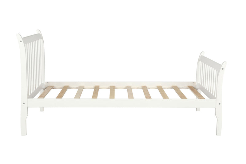 TOPMAX Platform Bed Frame Mattress Foundation with Wood Slat Support, Twin (White)