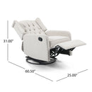 Classic Design, Manual Recliner Chair With 360 Degree Swivel